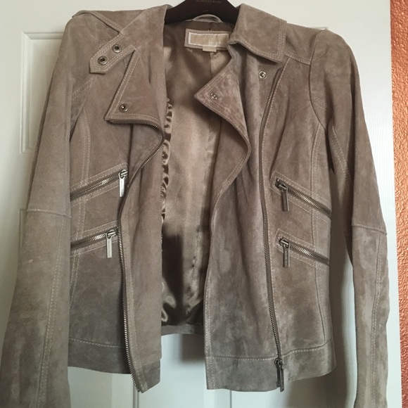 Tan Suede motto biker jacket - Picture 3 of 4